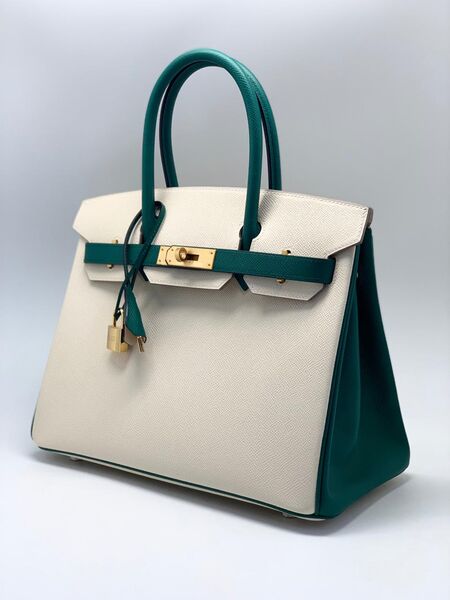 Сумка Hermès Birkin 30 ручная работа женский кожа белый 75338-3