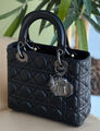 Сумка Christian Dior Lady женский кожа черный 196605-2