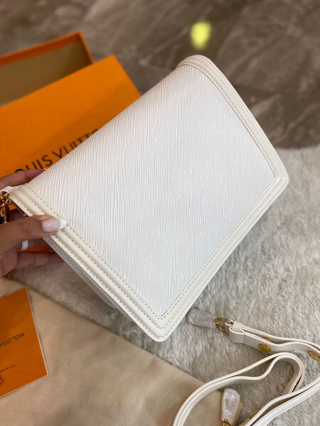 Сумка Louis Vuitton Dauphine Mm женский кожа белый 97016-2