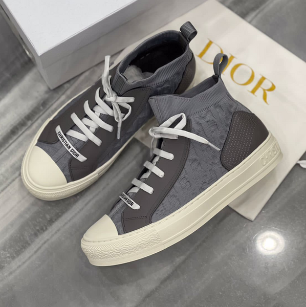 Кеды высокие Christian Dior женский кожа графитовый 25747