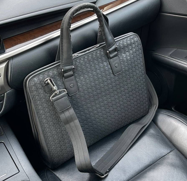 Мужской портфель Bottega Veneta мужской кожа черный 52037