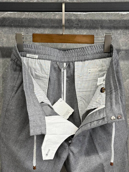 Мужские брюки Loro Piana мужской шерсть графитовый 201206-3