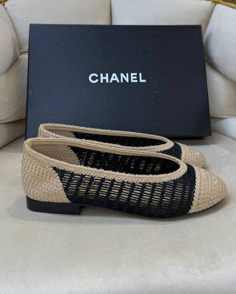 Балетки Chanel женский солома бежевый 185541-3