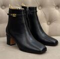Ботильоны Valentino женский кожа epi черный,серебристый 134583