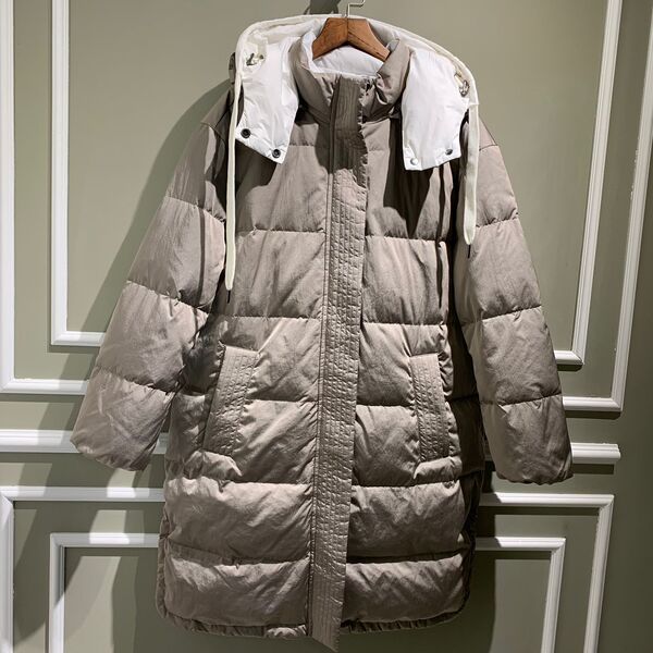 Пуховик Brunello Cucinelli женский графитовый 62292-8