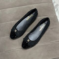 Балетки Chanel женский кожа черный 112288-2