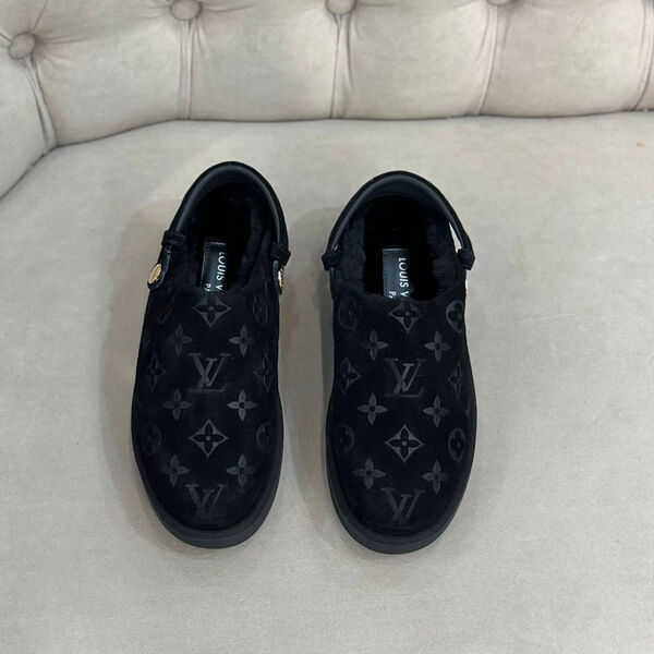 Сабо Louis Vuitton женский замша черный 132894-2