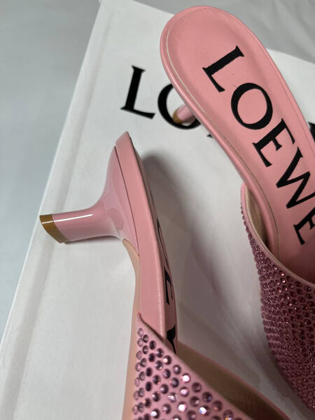 Шлепки Loewe женский кожа оранжевый 183438