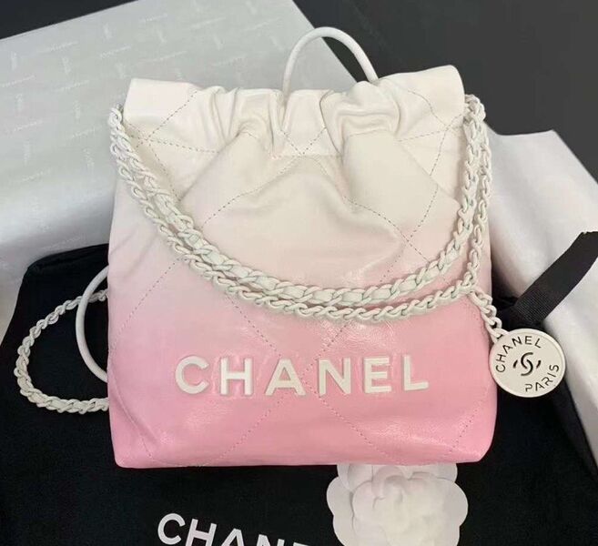 Сумка Chanel 22 женский кожа розовый 150267