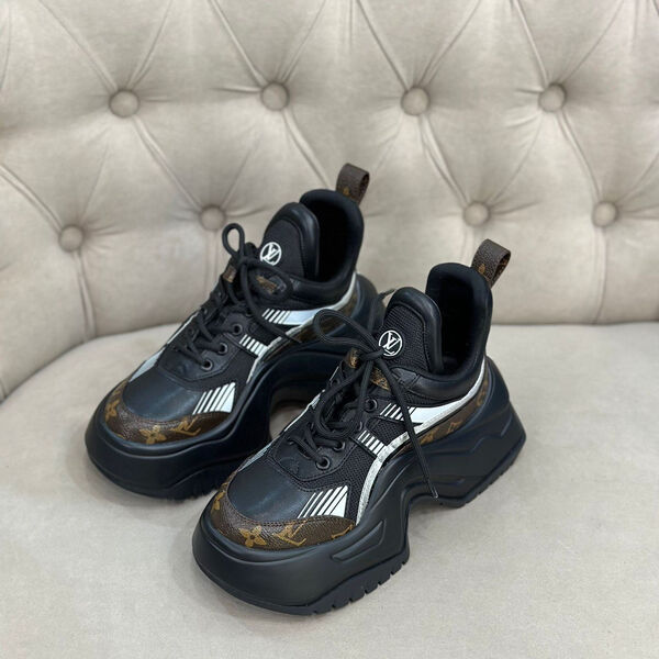 Кроссовки Louis Vuitton женский кожа черный 125181-3