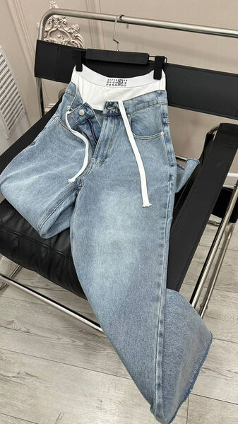 Джинсы Maison Margiela женский джинса бирюзовый 141376-4