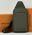 Мужская сумка слинг Louis Vuitton мужской кожа болотный 196115-1