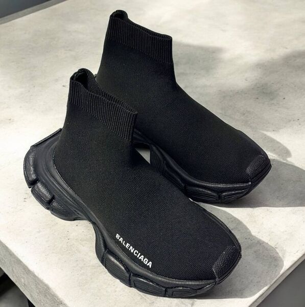 Кроссовки Balenciaga женский текстиль черный 159171