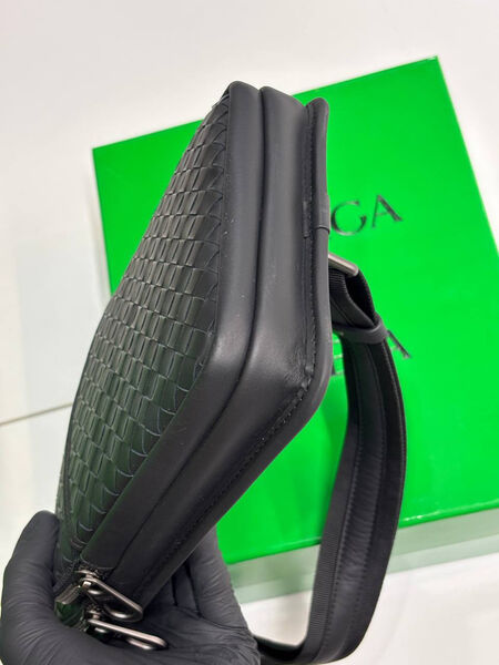 Мужская сумка слинг Bottega Veneta мужской кожа черный 200782-3
