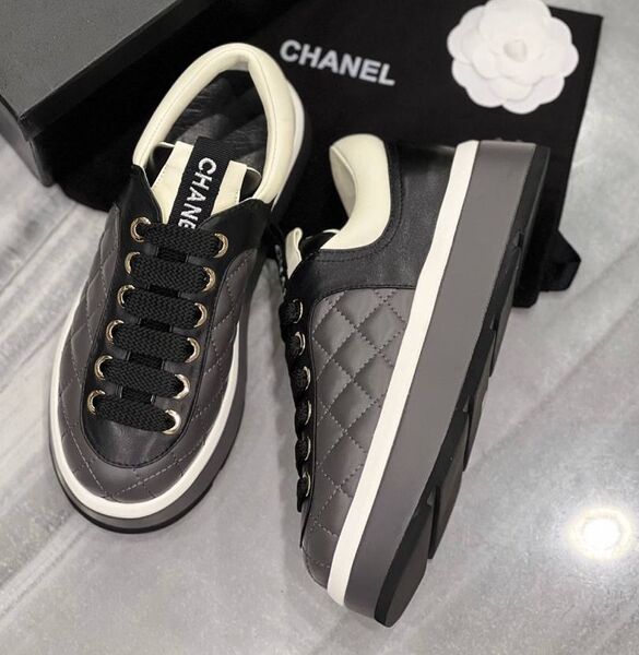 Кеды Chanel женский кожа черный 151759