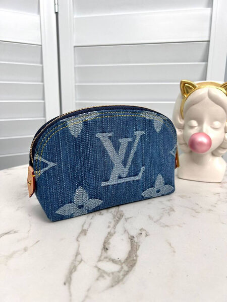 Косметичка Louis Vuitton женский джинса синий 152410-2
