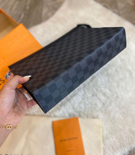 Клатч Louis Vuitton женский канва графитовый 97002-3
