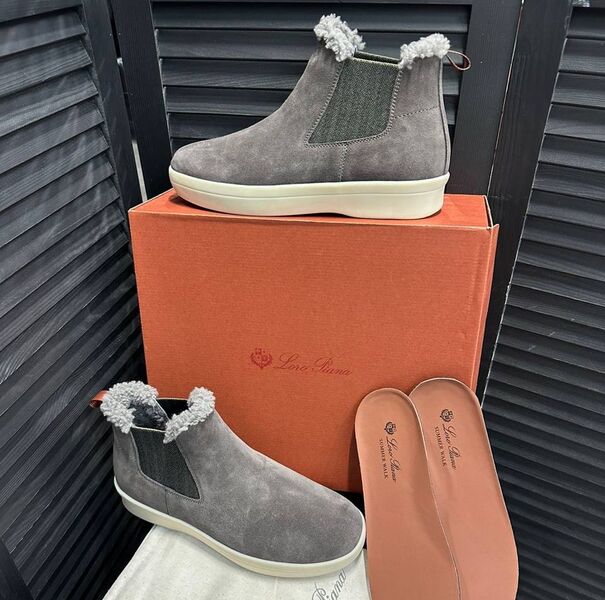 Мужские ботинки Loro Piana мужской замша бежевый 134546