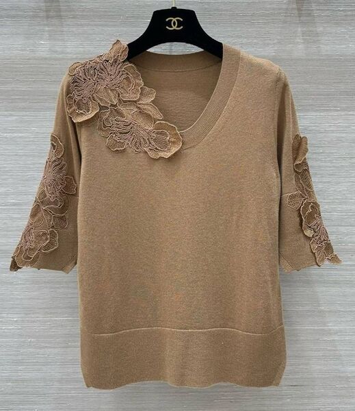 Кофта Ermanno Scervino женский трикотаж бежевый 169161
