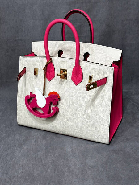 Сумка Hermès Birkin 25 женский кожа белый 116489-2
