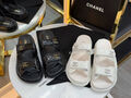 Шлепки Chanel женский кожа белый 184611-2