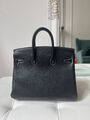 Сумка Hermès Birkin 25 женский кожа черный 153068-3