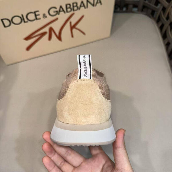 Мужские кроссовки Dolce & Gabbana мужской текстиль бежевый 194870-4
