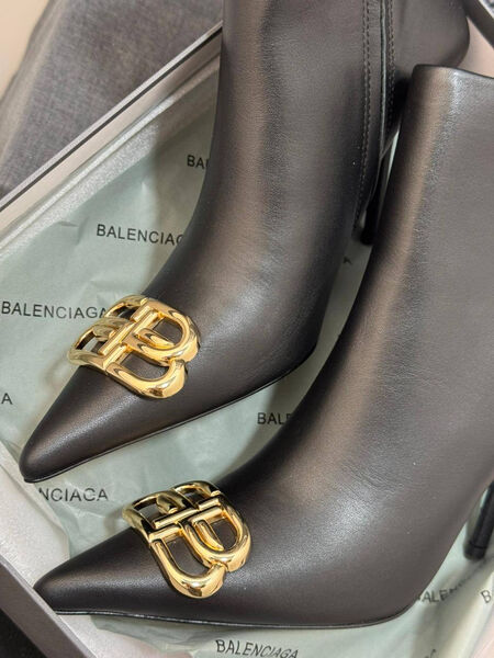 Ботильоны Balenciaga женский кожа черный 199404-3