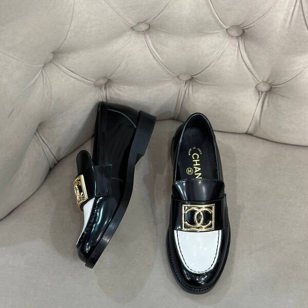 Лоферы Chanel женский кожа черный 127336-3