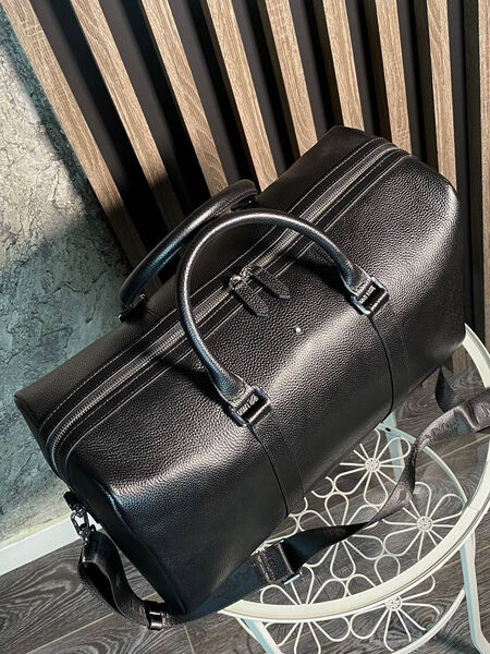 Дорожная сумка Montblanc мужской кожа черный 173033-2