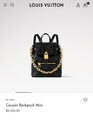 Рюкзак Louis Vuitton женский кожа черный 197127-2