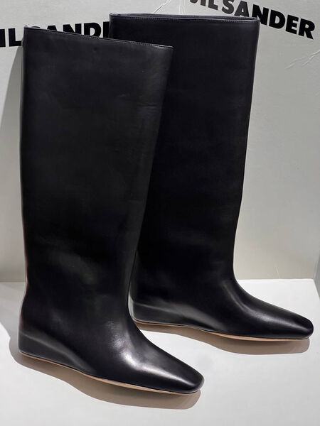Сапоги Jil Sander женский кожа черный 163314-3