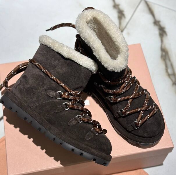 Ботинки Miu Miu женский замша 166974