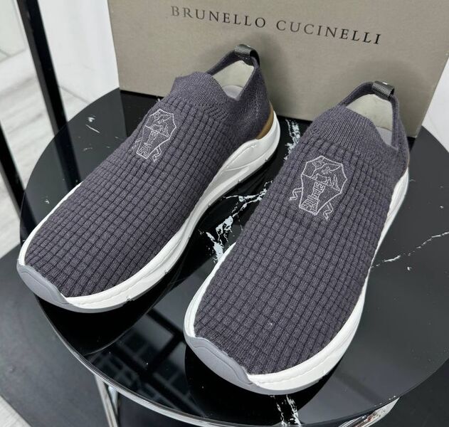Мужские кроссовки Brunello Cucinelli мужской текстиль графитовый 192906