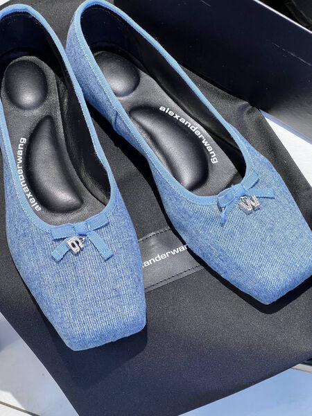 Балетки Alexander Wang женский джинса бирюзовый 114918-2