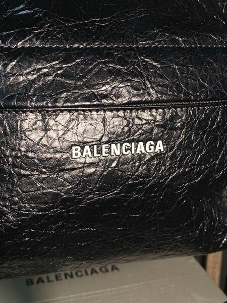 Мужской рюкзак Balenciaga мужской кожа черный 135366-5