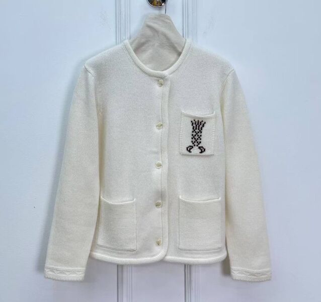 Кардиган Brunello Cucinelli женский вязаная ткань белый 199355