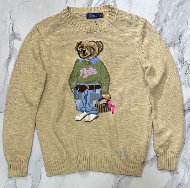 Свитер Ralph Lauren женский вязаная ткань бежевый 126507