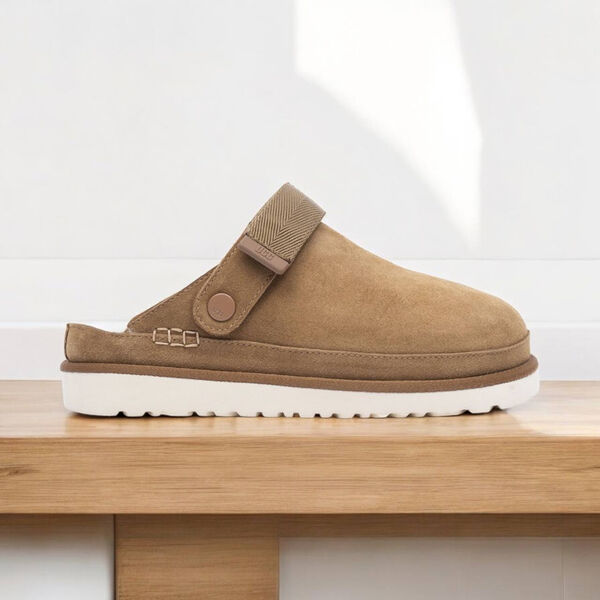Сабо Ugg Goldenstar Clog женский замша бежевый 158955-2