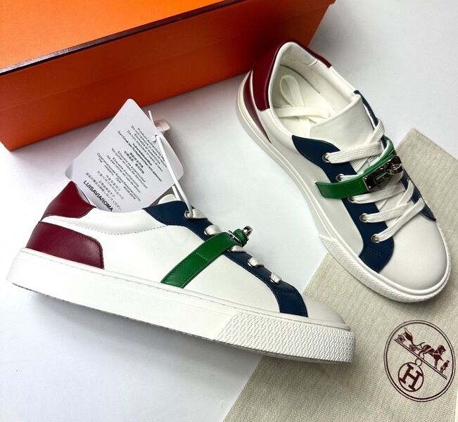 Кеды Hermès женский кожа белый 121448