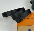 Мужской ремень Louis Vuitton мужской кожа черный 152761-1