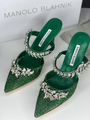 Туфли Manolo Blahnik женский болотный 80819-4