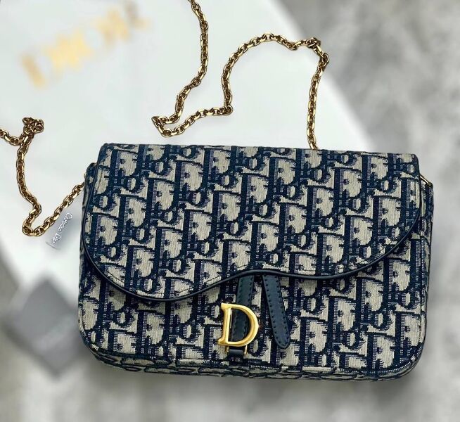 Сумка Christian Dior женский текстиль черный 126075