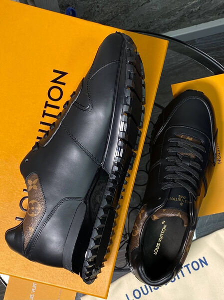 Мужские кроссовки Louis Vuitton мужской кожа черный 140499-3