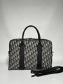 Мужской портфель Christian Dior мужской кожа swift черный,белый 132091-2