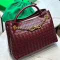 Сумка Bottega Veneta женский кожа бордовый 130140-5