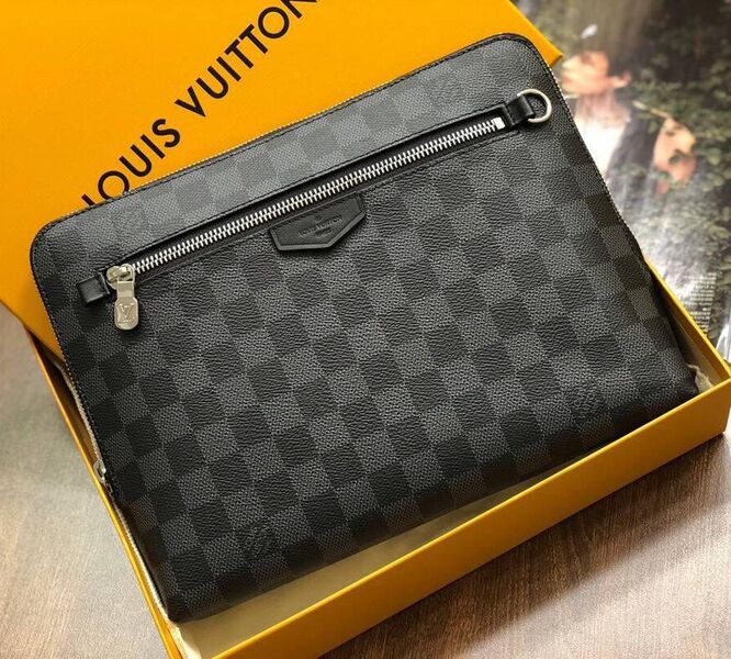 Клатч мужской Louis Vuitton мужской канва графитовый 26214