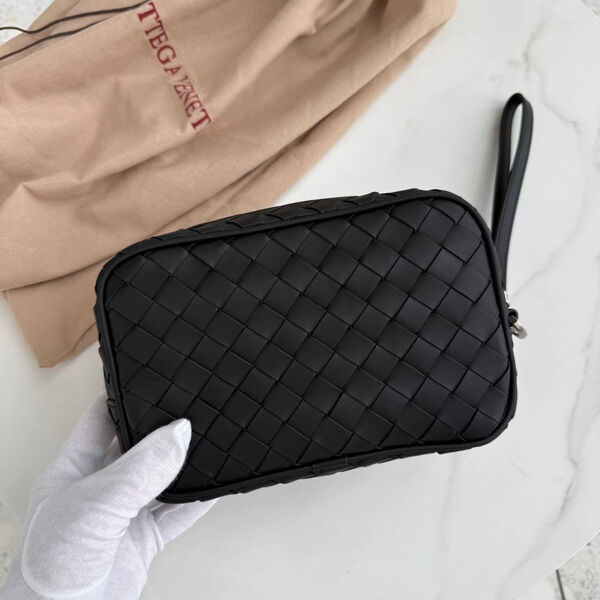 Мужской клатч Bottega Veneta мужской кожа черный 195713-2