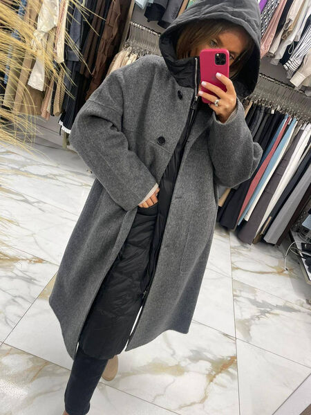 Пальто Loro Riana женский графитовый 127803