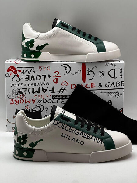 Мужские кеды Dolce&Gabbana мужской кожа белый 131250-6